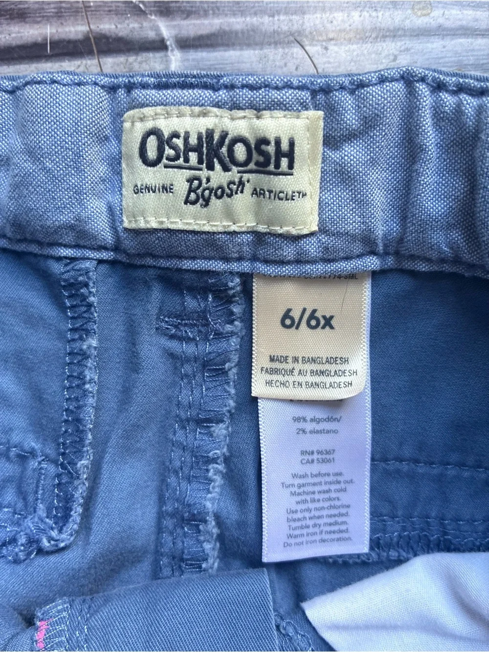 OshKosh B'gosh Navy Blue Shorts with Pink Embroidery